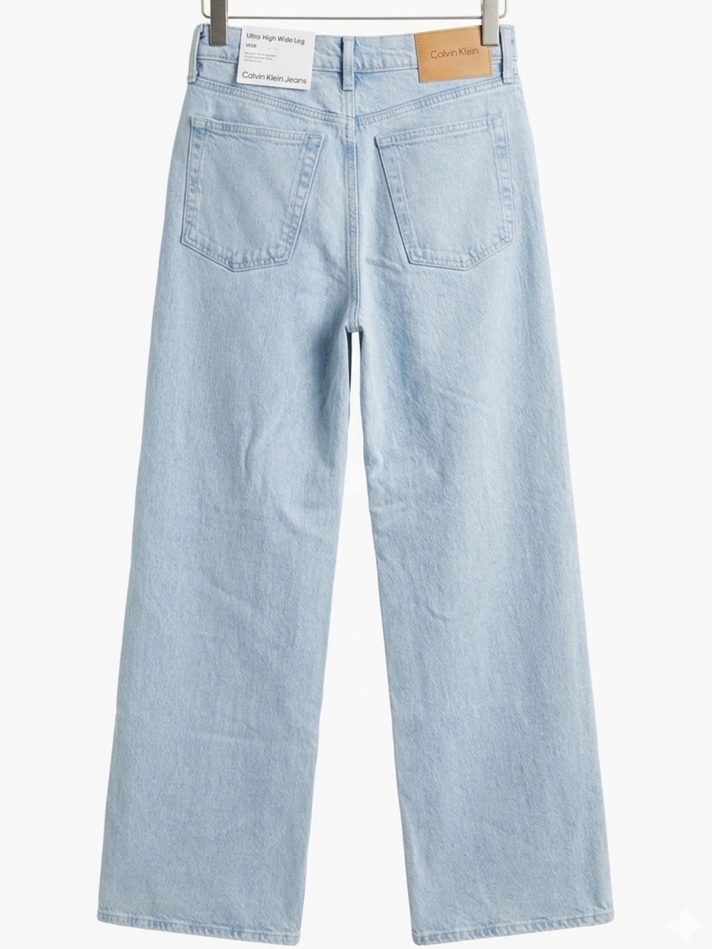 Calvin Klein Light Blue Wide-Leg Jeans - Picture 2 of 8
